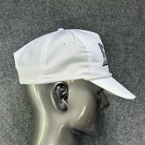 Vintage Your Basic Cap Snapback Trucker Hat White OSFA SnapBack Suede Puff Vtg - Picture 4 of 8